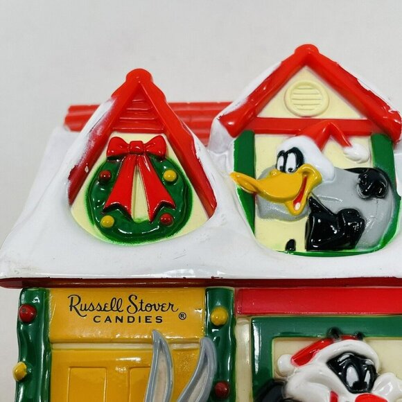 Vintage Russell Stover Looney Tunes Christmas Santa Piggy Bank House Bunny Daffy - Picture 11 of 12